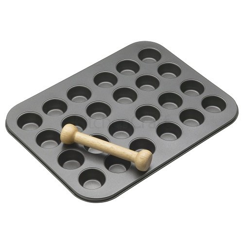 Bakvorm voor 24 mini (quiche) vormen met deegstamper, 35 cm x 27 cm - Masterclass