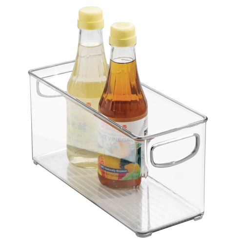 Opbergbox met Handvaten, 10.2 x 25.4 x 12.7 cm, Stapelbaar, Kunststof, Transparant - iDesign | Kitchen Binz