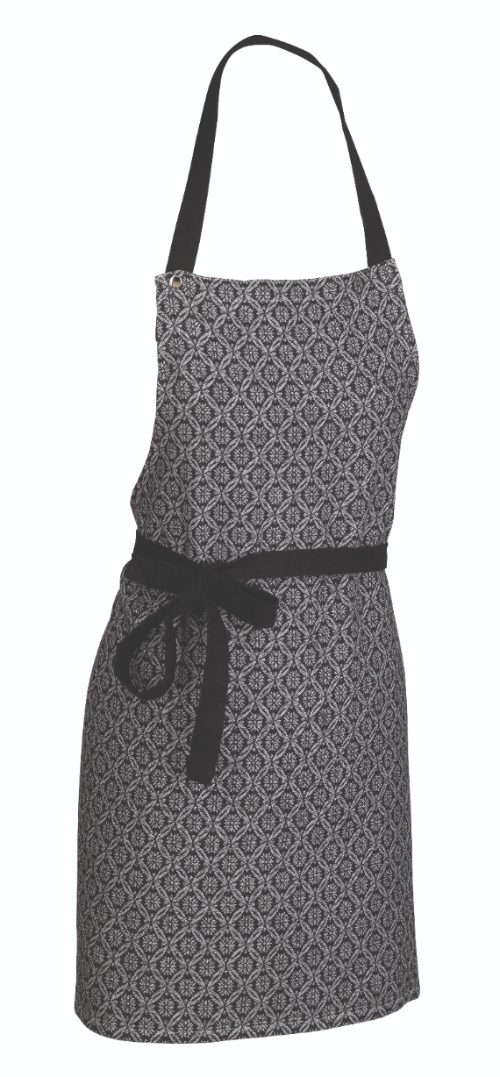 Keukenschort, Zwart/Wit Patroon - Kela | Gianna