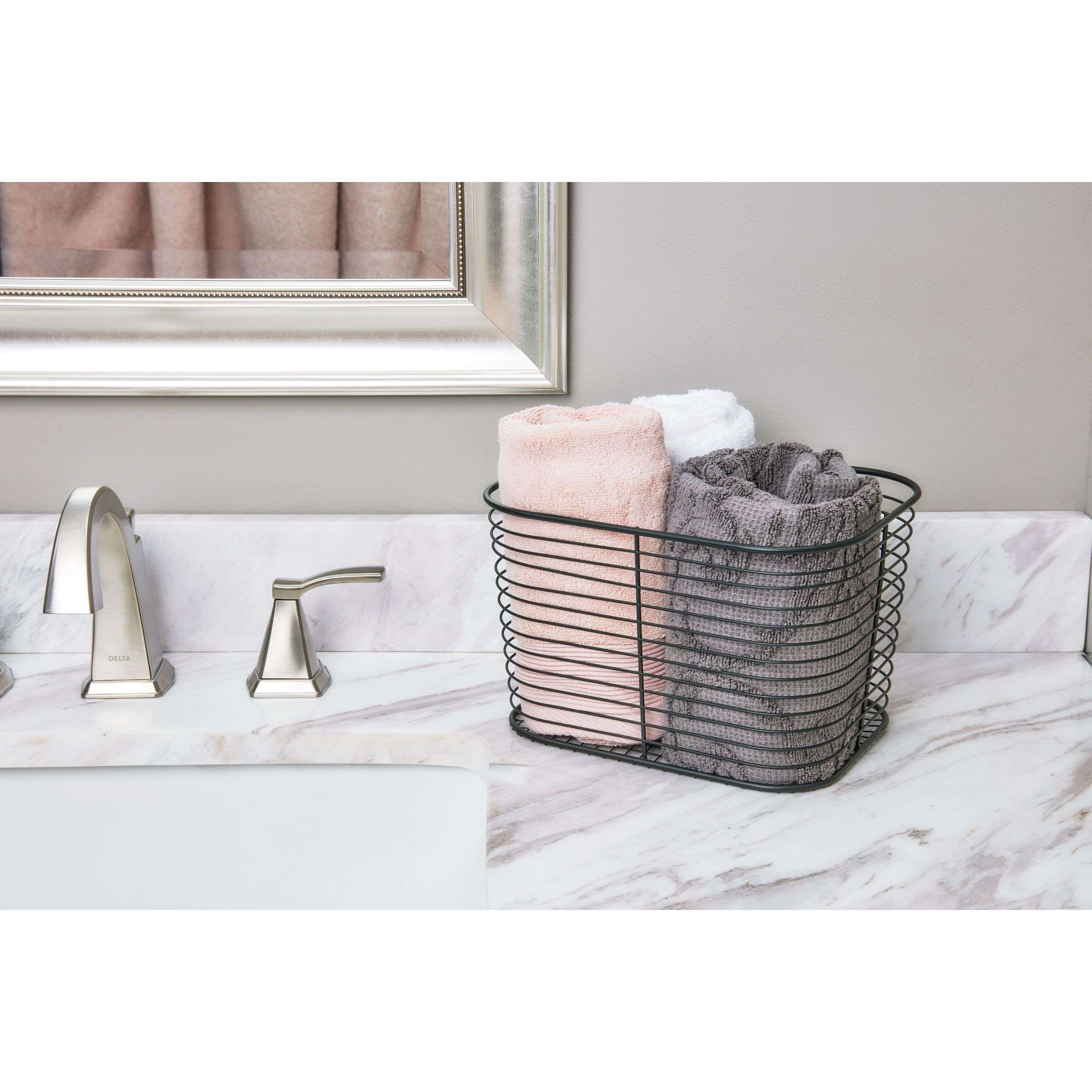 Badkamer Mand, Klein, Zwart, 23.8 x 18.7 x 14.4 cm, RVS - iDesign | Vienna