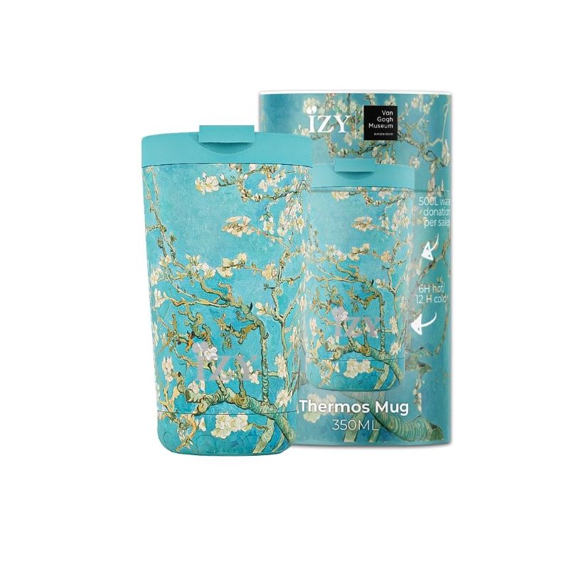Thermosbeker 0.35L, RVS, Amandelbloesem van Gogh - IZY | Art Collection