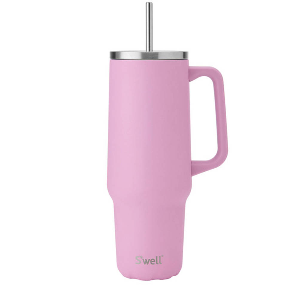 Tumbler XL Hydrangea Pink – Duurzame Roestvrijstalen Thermosbeker | Houdt 50 uur Koud en 10 uur Warm | Rietje , BPA & BPS vrij, 1180ml - S'well 