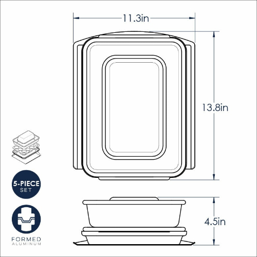 Bakvormen, Set van 5 Stuks, Aluminium - Nordic Ware | Naturals