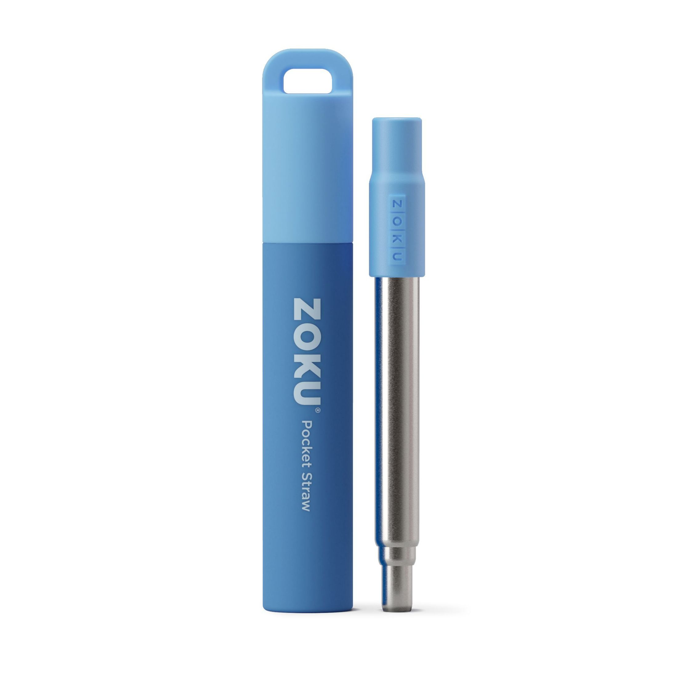 Herbruikbaar Rietje, RVS, Blauw - Zoku 