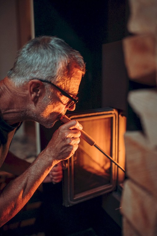 Blow Poker, RVS/Eikenhout - Höfats