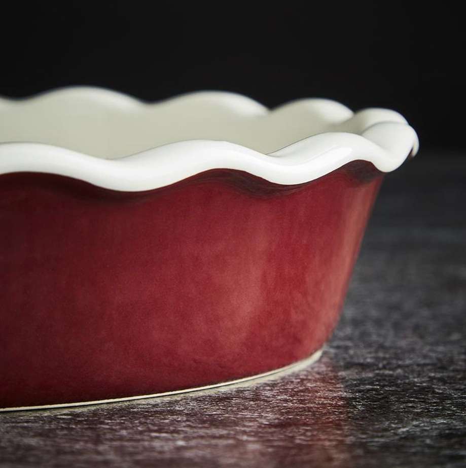 Taartvorm, Ovenschaal, ø 27 cm, Rond, Rood, Keramiek - Barbary & Oak | Foundry