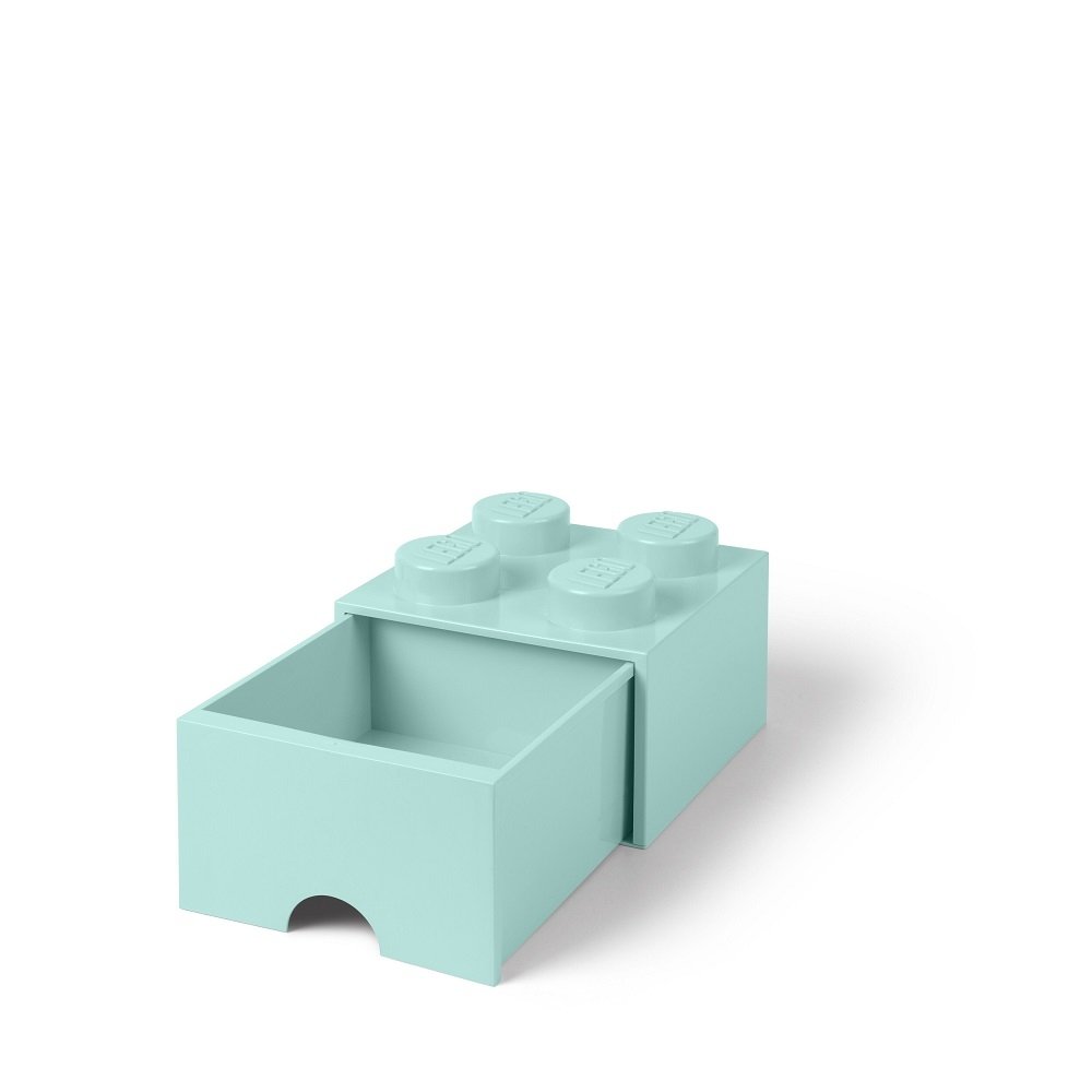 Opberglade Brick 4, Aquablauw - LEGO