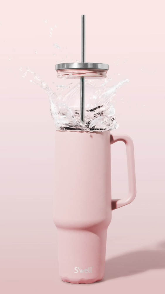 Tumbler XL Himalayan Salt – Duurzame Roestvrijstalen Thermosbeker | Houdt 50 uur Koud en 10 uur Warm | Rietje , BPA & BPS vrij, 1180ml - S'well