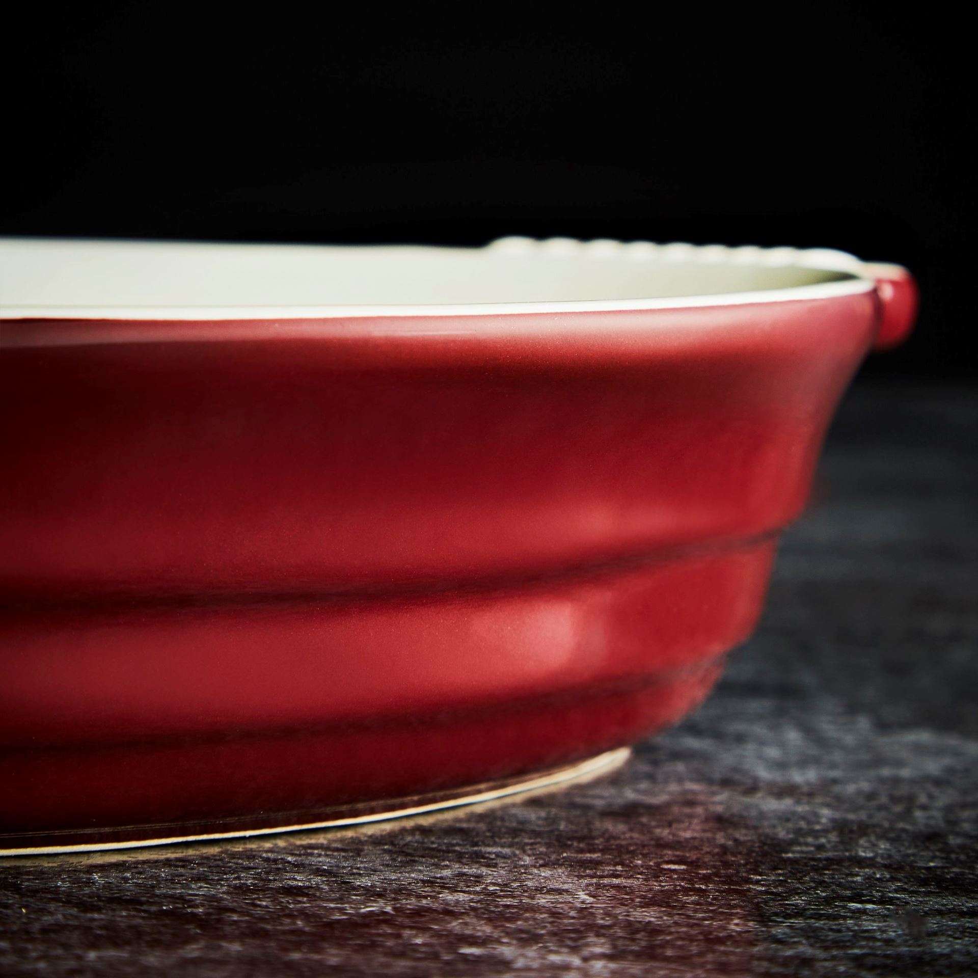 Ovenschalen, Set van 2 Stuks, Ovaal, Klein en Groot, Rood, Keramiek - Barbary & Oak | Foundry