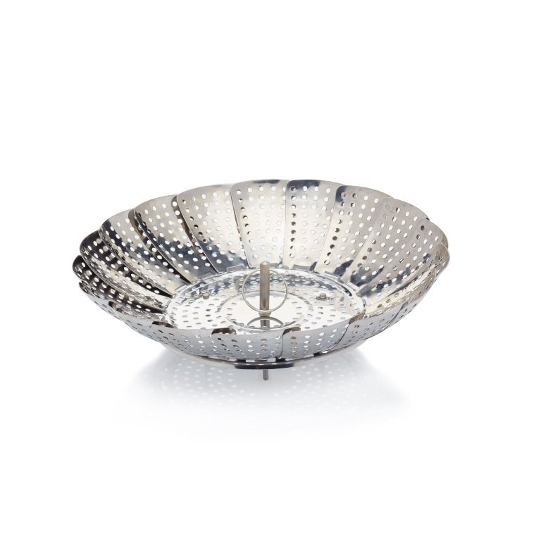 Verstelbaar RVS stoommandje - 23 cm - Kitchen Craft