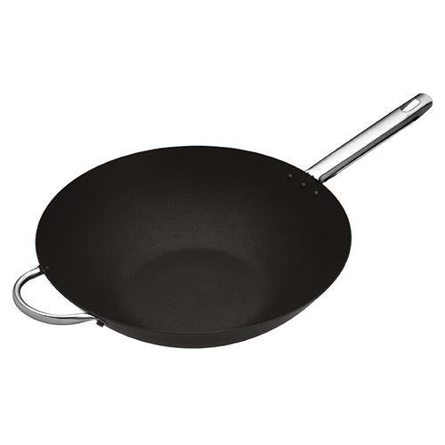 Carbonstalen wok, 35,5 cm - Masterclass Professional 