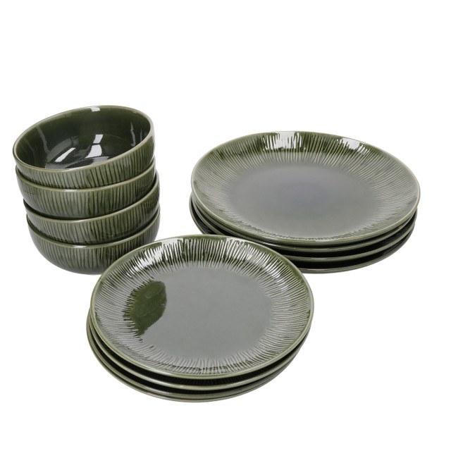Mikasa Jardin 12pc Stoneware Dinner Set, Gift boxed