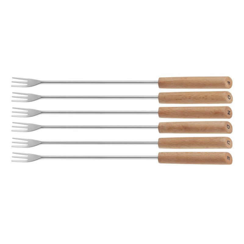 Fonduevorken Drietand, Set van 6 - Kela | Bergamo