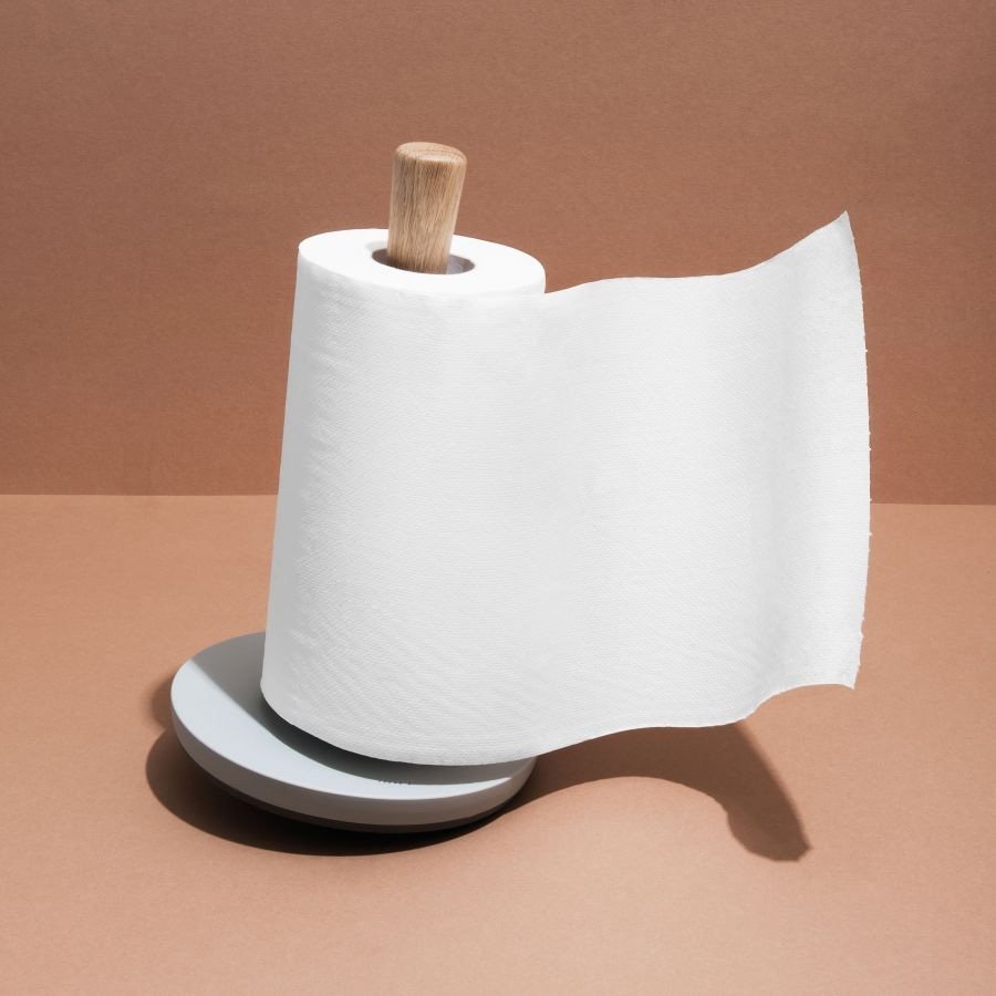 Keukenrolhouder, Grijs/Bruin - Hout/Plastic - BergHOFF|Leo Line