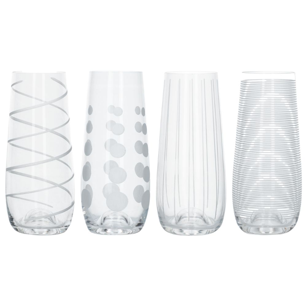 Set van 4 Fluit Glazen, Stamloos, 0.23 L - Mikasa | Cheers 