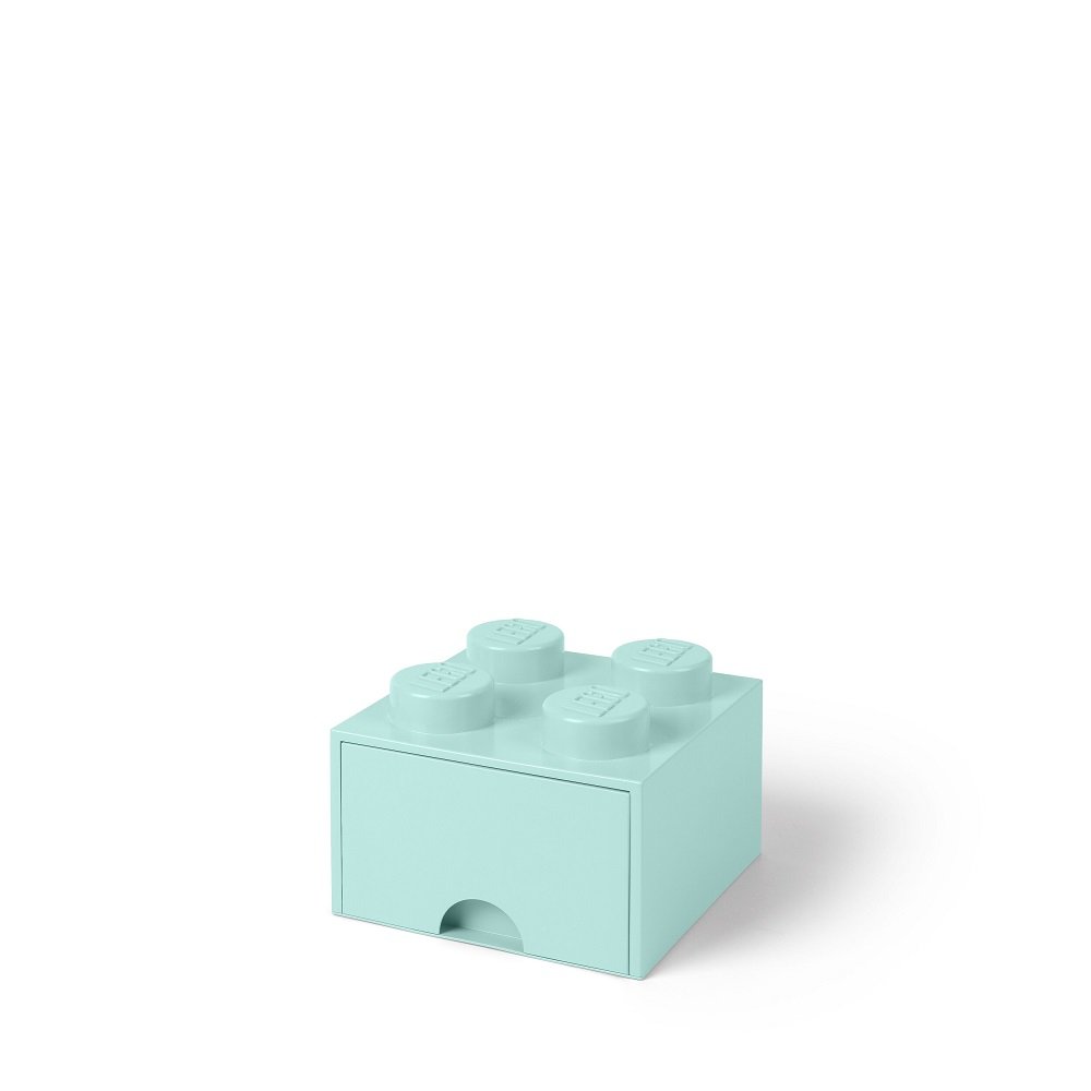 Opberglade Brick 4, Aquablauw - LEGO