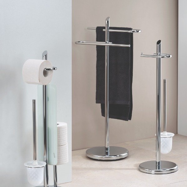 Toiletrol en wc-borstel houder, Zilver - Kela |Ken