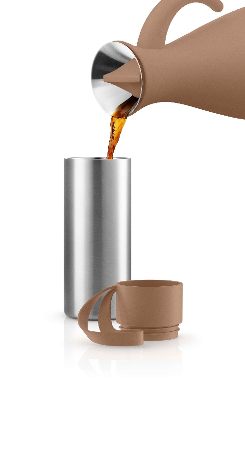 Thermosbeker To Go, 0.35 L, RVS, Kunststof, Siliconen, Mocca, Bruin - Eva Solo