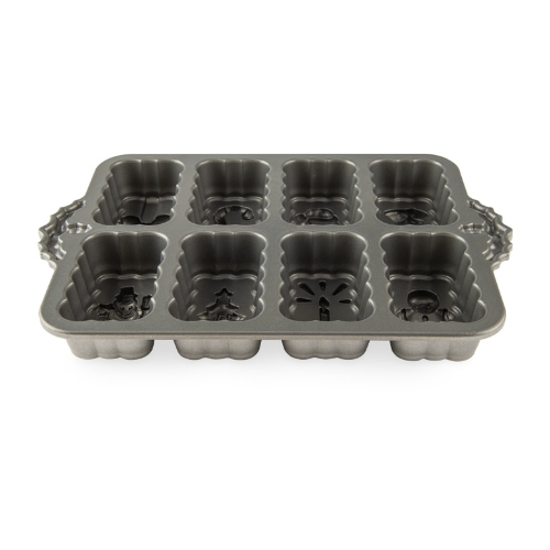 Bakvorm "Holiday Mini Loaf Pan" - Nordic Ware | Sparkling Silver Holiday