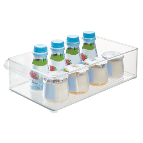 Koelkast Organizer, Hoog, 20.3 x 37.1 x 10.2 cm, Stapelbaar Kunststof, Transparant - iDesign | Fridge Binz