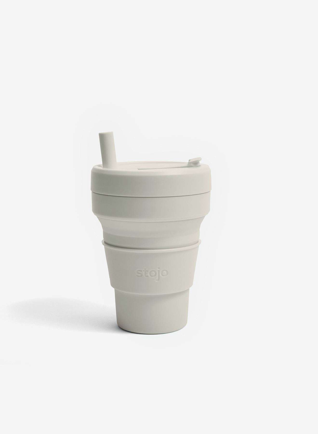 Biggie Cup, Oat - 470 ml - Koffiebeker - Drinkbeker - Beige - Opvouwbaar | Stojo