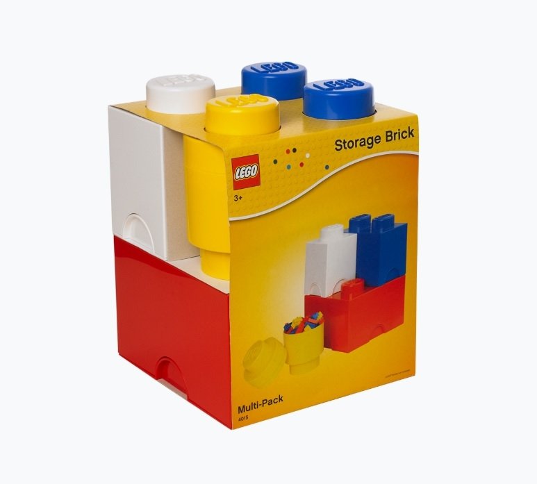 Opbergbox Brick, Set van 4, Multi - LEGO