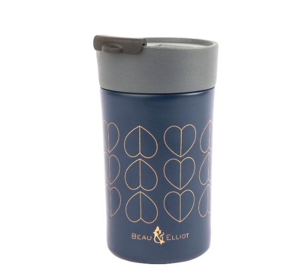 Thermosbeker, 0.3 L, RVS, Donker Blauw - Beau & Elliot | Navy Lunch & Hydration