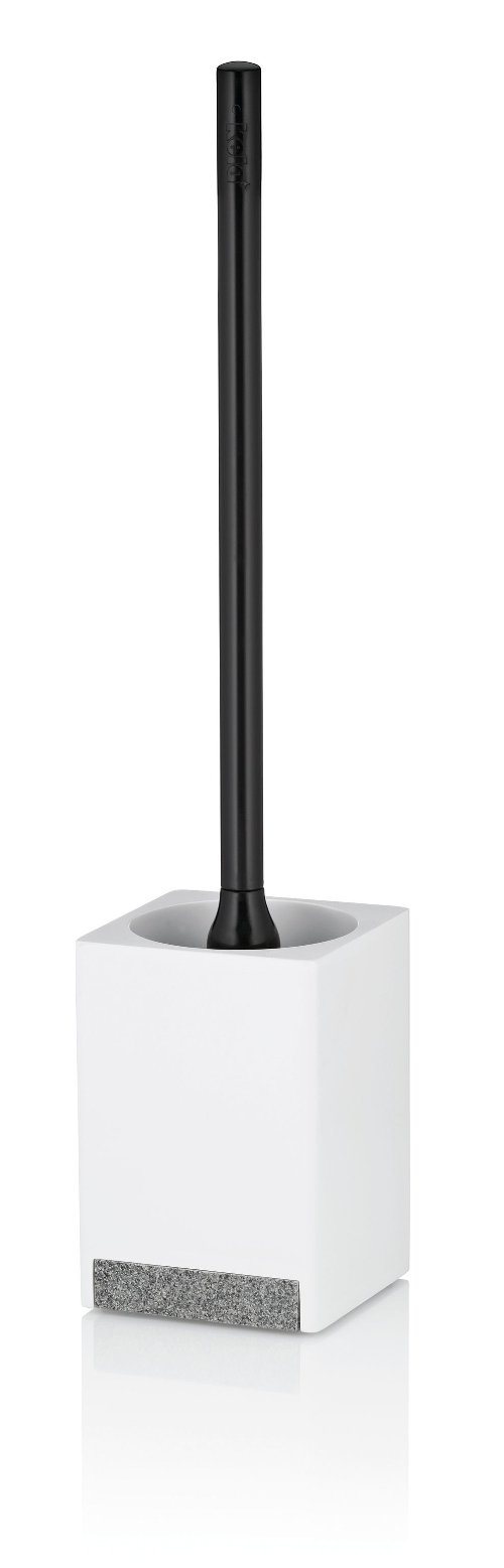 Wc-borstel Houder, Steen, Wit - Kela | Cube