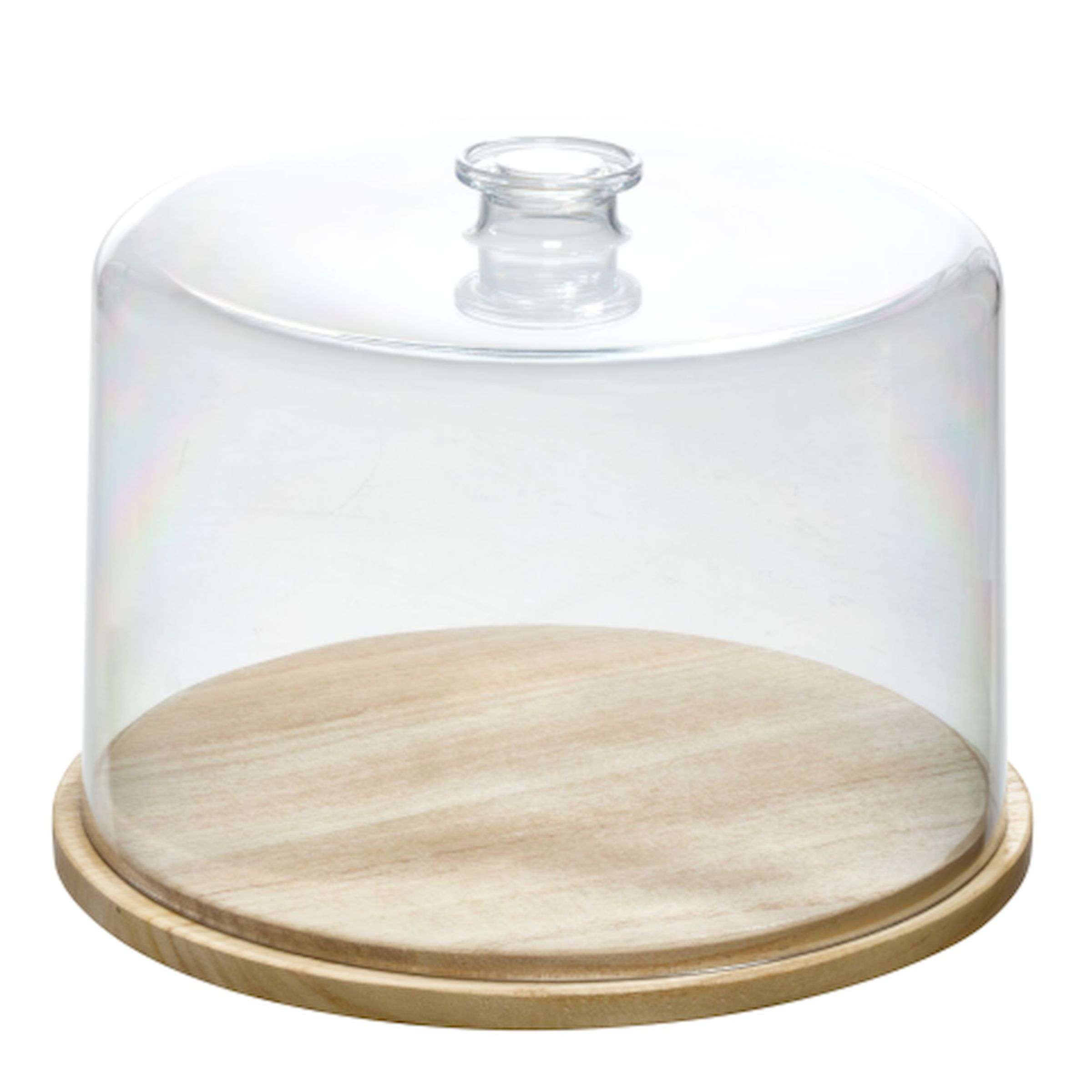 Stolp met voet, 27cm  - Kunststof / Hout | Ro Pansino x iDesign