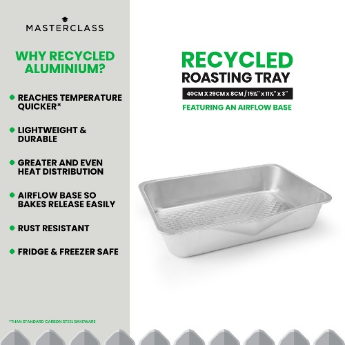 MasterClass Recycled Aluminium Large Roasting Pan, Sleeved