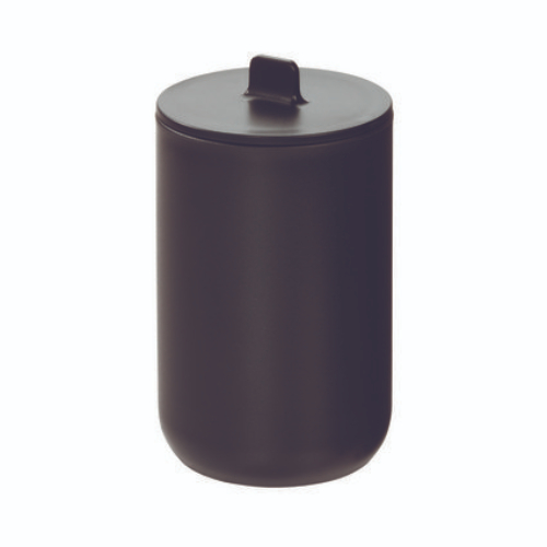 Wattenschijfjes Houder, 8 x 8 x 13.1 cm, Kunststof, Zwart - iDesign | Cade