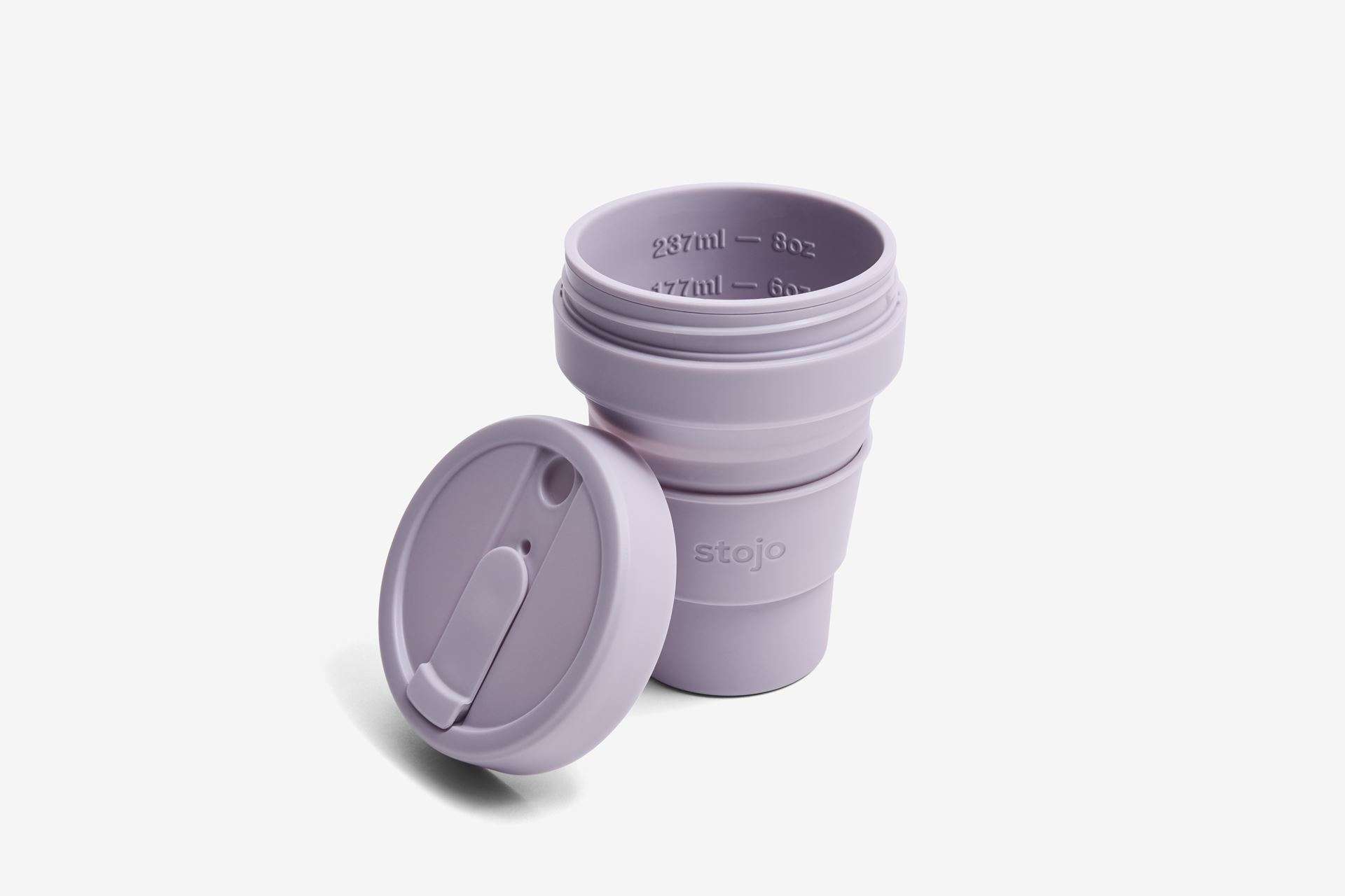 Junior Cup met Rietje, Lilac - 250ml - Drinkbeker - Paars - Opvouwbaar | Stojo