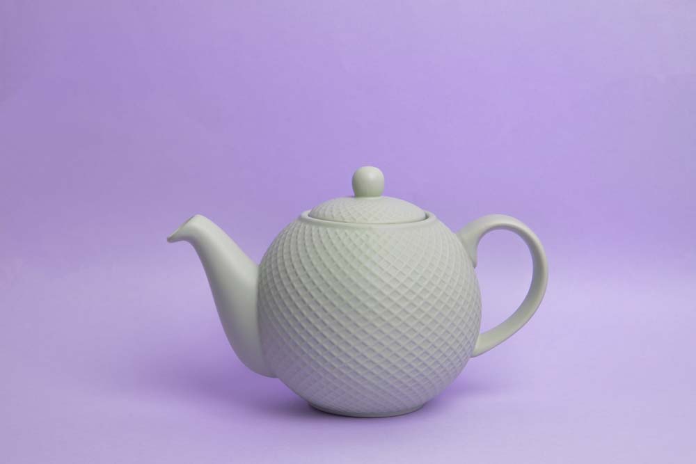 Theepot Globe - Met Textuur - 900ml - Incl Theefilter - Groen - Londen Pottery