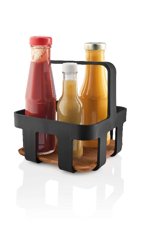 Keukenorganizer, Zwart, Kunststof, Bamboe, 17 x 17 x 18 cm - Eva Solo | Nordic Kitchen