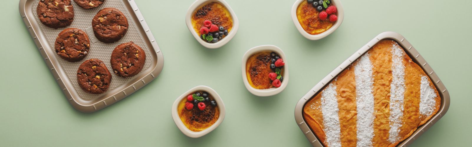 Balance Crème Brûlée Schaaltjes, Set van 4 Stuks, 0.2 L, Vierkant, Keramiek - BergHOFF | Leo Line