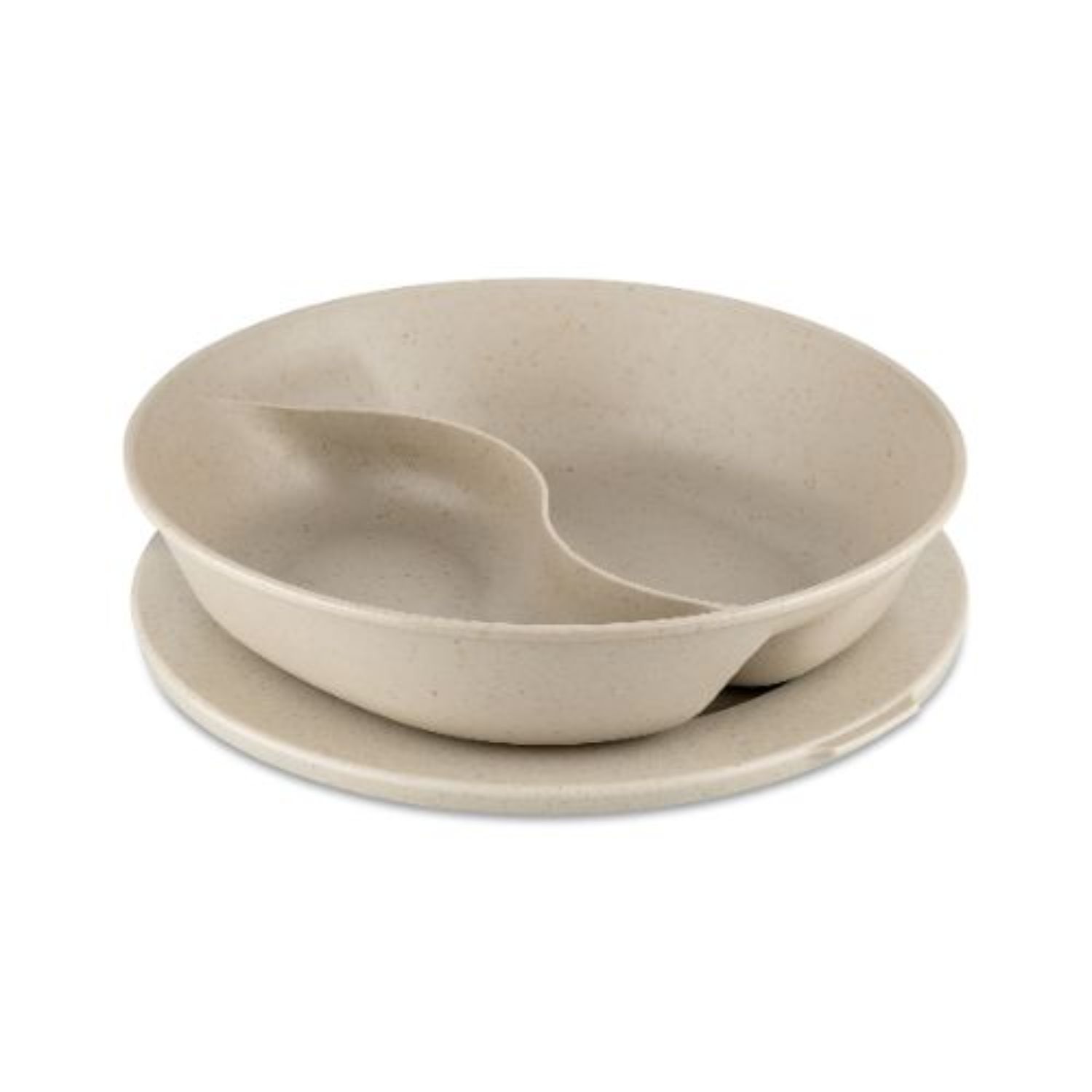 Bord met compartiment en deksel, 0.8 L, Organic, Zand Beige - Koziol | Connect Separee