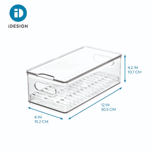 Koelkast Organizer met Lekbak, 15.2 x 30.5 x 10.7 cm, Kunststof - iDesign | The Home Edit