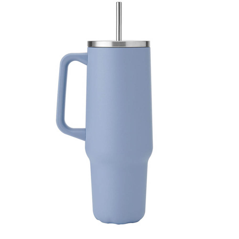 Tumbler XL Hydrangea Blue – Duurzame Roestvrijstalen Thermosbeker | Houdt 50 uur Koud en 10 uur Warm | Rietje , BPA & BPS vrij, 1180ml - S'well