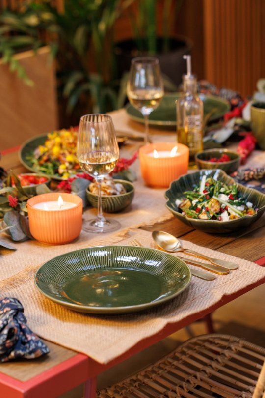 Mikasa Jardin 4pc Stoneware Dinner Plate Set, 27cm, Gift boxed
