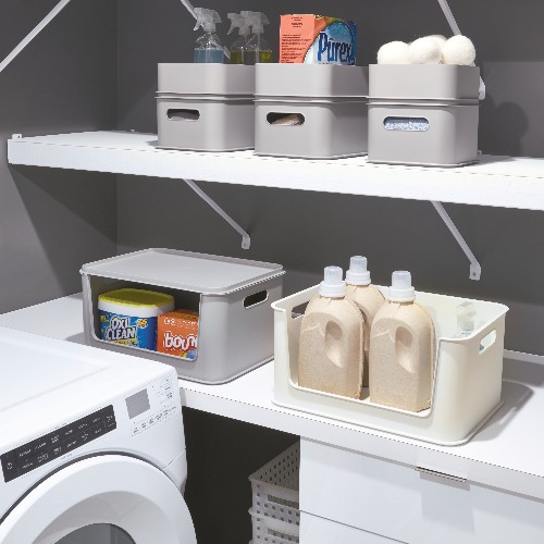 Opbergbox met Opening en Handvaten, 30.2 x 43 x 20.3 cm, Gerecycled Kunststof - iDesign |Eco Storage