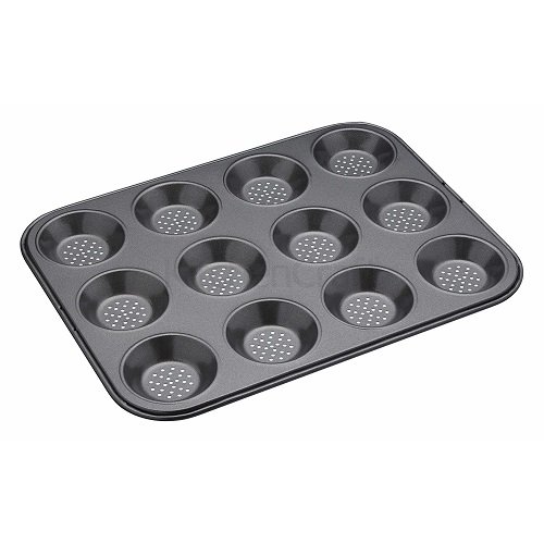 Bakvorm voor 12 mini (quiche) vormen Geperforeerd, 32 cm x 24 cm - Masterclass