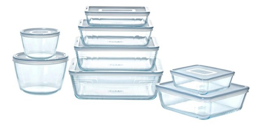 Cook & Freeze Ovenschaal Met Deksel - Set van 8 Stuks - Glas - Pyrex