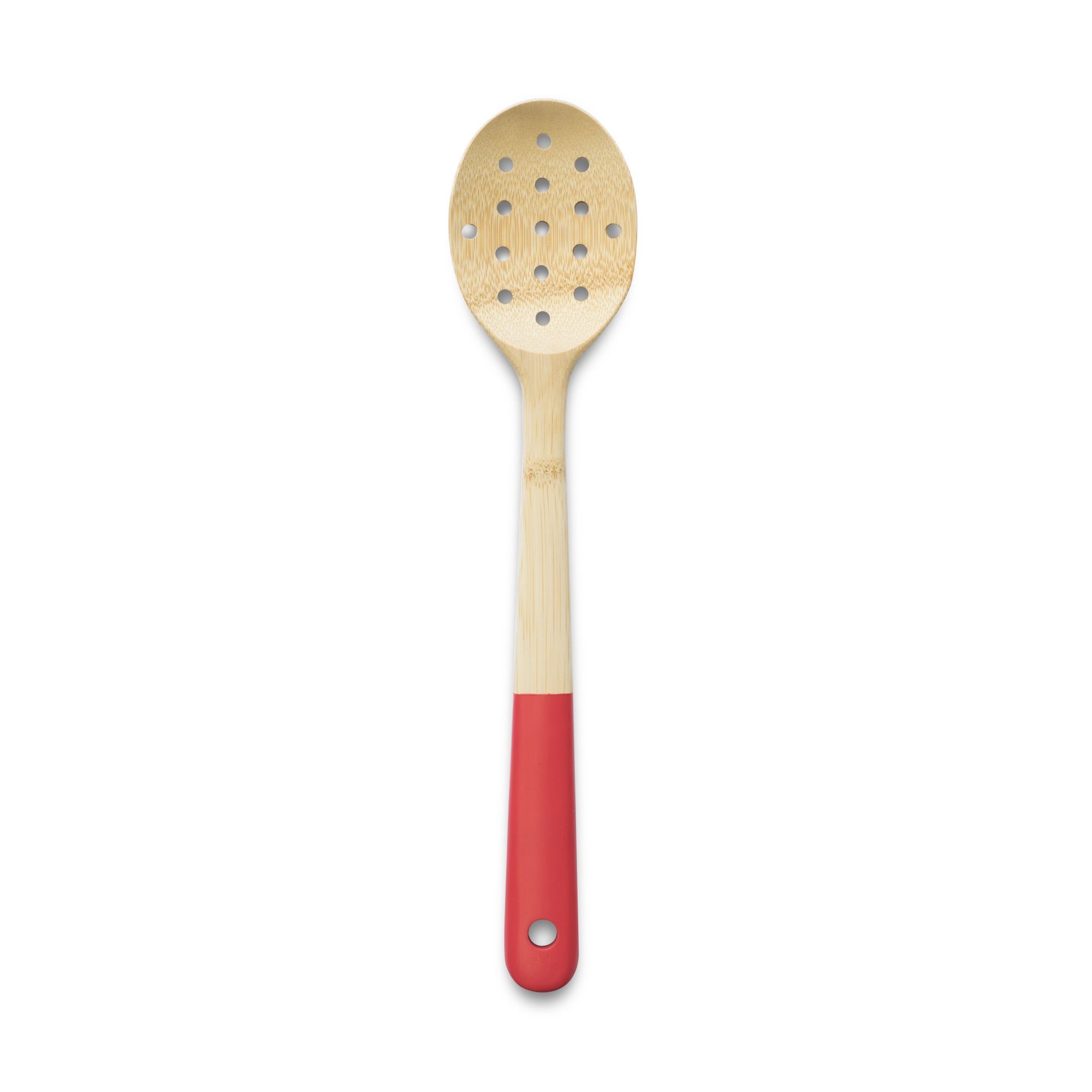 Schuimspaan, Bamboe, 30 cm, Rood - Pebbly