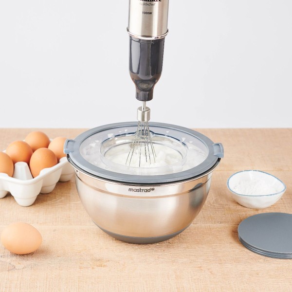 Mengkom met Deksel, RVS, Ø24 cm, Grijs - Mastrad