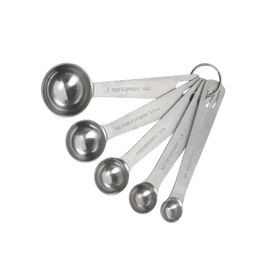 Maatlepels, Set van 5 Stuks, RVS, Zilver - Tala