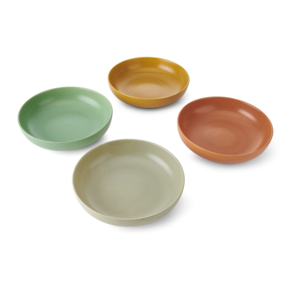 KitchenCraft Idilica Stoneware Coupe Bowl Set, Gift Boxed