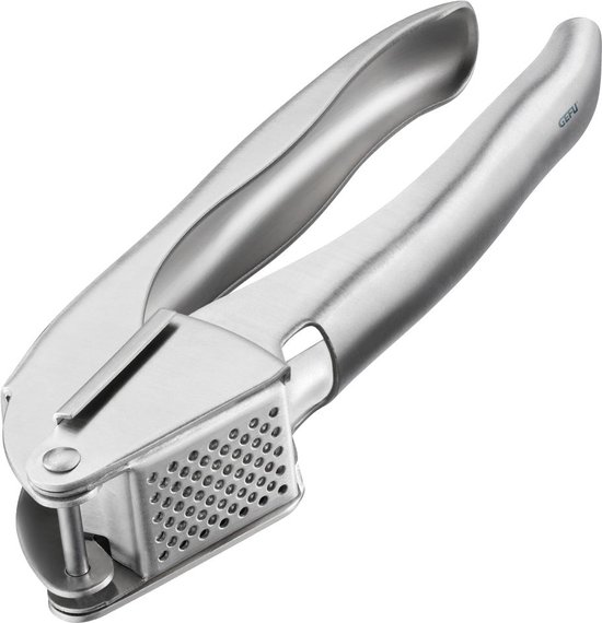 Knoflookpers, Hoogwaardig RVS, Met speciale hefboomtechnologie en uitneembaar inzetstuk, 17.5 cm - GEFU | IMPRENSA