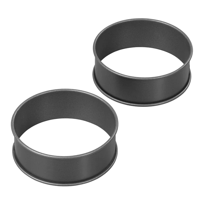 Kookring / Ei ring, Set van 2 Stuks, Non-Stick, Zilver - Tala