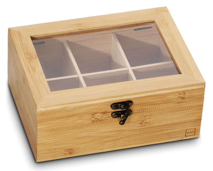 Theedoos, Bamboe, 6 Vakken - Kela | Noa