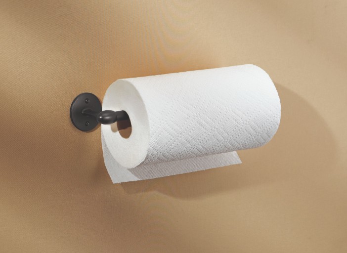 Keukenrolhouder, 35.6 cm, Hangend, RVS, Zwart - iDesign | Orbinni